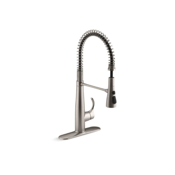 Simplice Semi-Pro Kitchen Faucet 1-Hole Vibrant Stainless with Pull-Down Spout