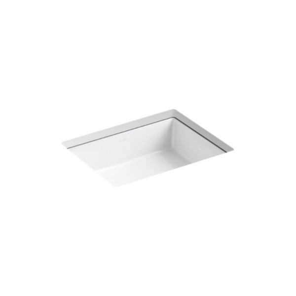 Vertical Rectangle Lav White Vitreous China Undermount