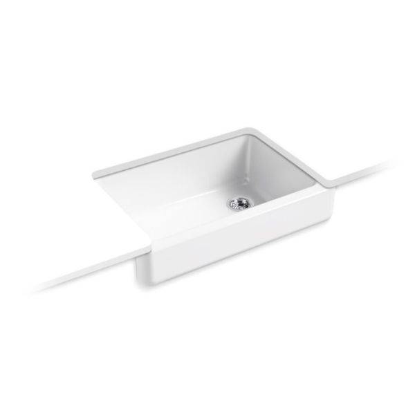 Whitehaven 33" Short Sink White Cast Iron Farmhouse Undermount