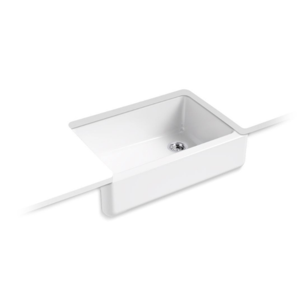 Whitehaven 33" Tall Sink White Cast Iron Farmhouse Undermount