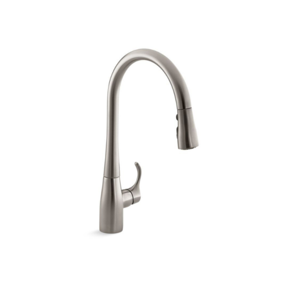 Simplice Kitchen Faucet 1-Hole Vibrant Stainless with Pull-Down Spout