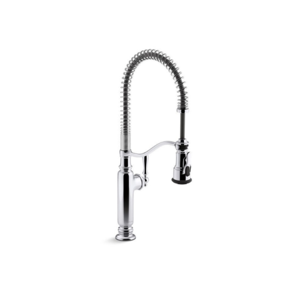 Tournant Semi-Pro Kitchen Faucet 1-Hole Polished Chrome with Pull-Down Spout