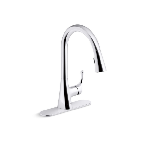 Valton Kitchen Faucet 1-Hole Polished Chrome with Pull Down Spout
