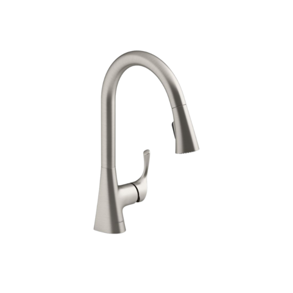 Valton Kitchen Faucet 1-Hole Vibrant Stainless with Pull Down Spout ...