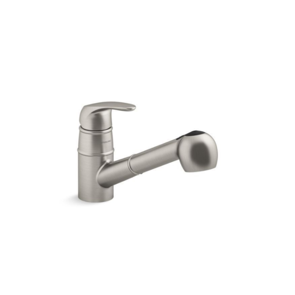 Valton Kitchen Faucet 1-Hole Vibrant Stainless with Pull Out Spout