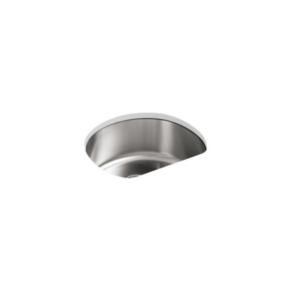 McAllister 23-5/8" D-Shape Single Sink Stainless Steel Undermount