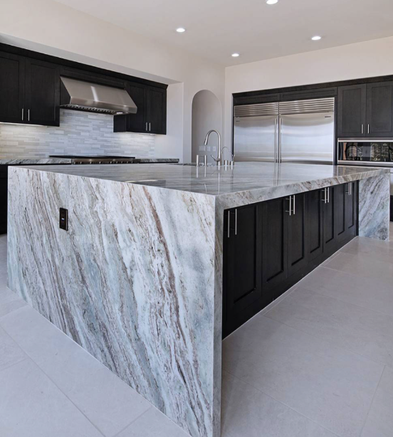 marble-waterfall-countertops-at-coastal-countertops-delaware